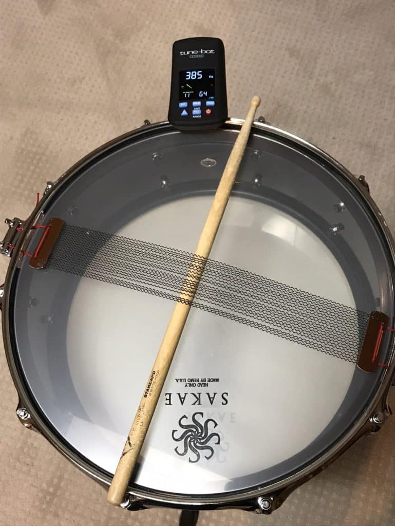 Tuning your Snare Resonant Drumhead tunebot